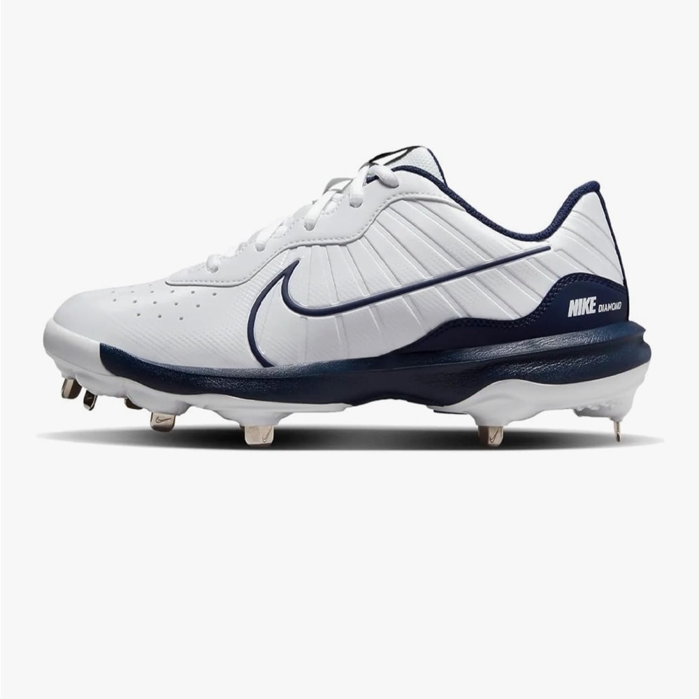 Nike White and Dark Blue Baseball Cleats size 12C